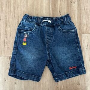 Toddler Disney Mickey Embroidered Shorts